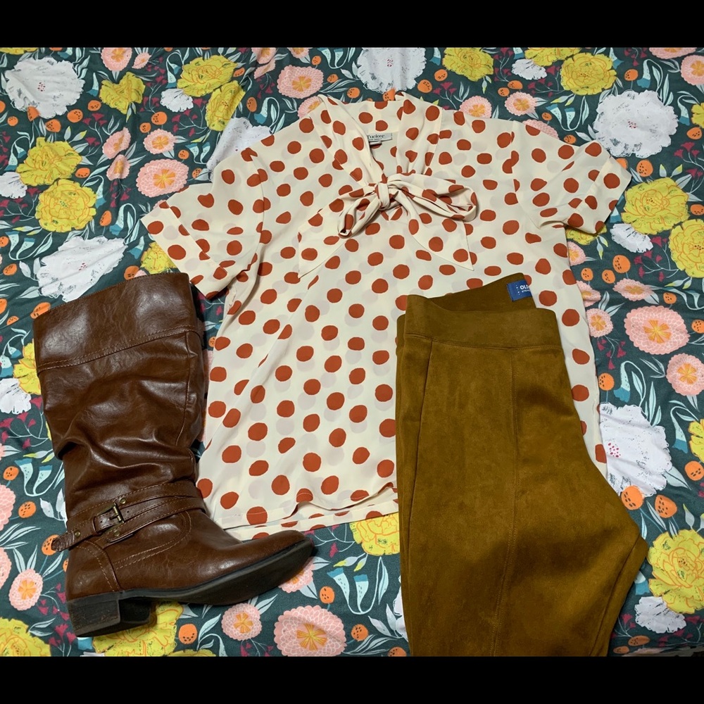 Tucker for Target  sheer polka dot shirt
